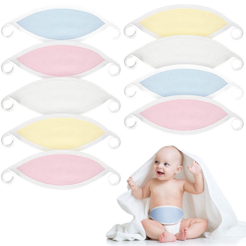 Hoolerry 8 Pcs Baby Belly Band Newborn Infant Comfort Cotton Belly Binder Wraps for Baby Umbilical Cord Cover Band Umbilical Cord Belt for 0-12 Months Infant Boy Girl Gift, 4 Color - Image 1